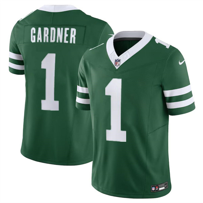 Men's New York Jets #1 Sauce Gardner Green 2024 F.U.S.E. Vapor Limited Football Stitched Jersey